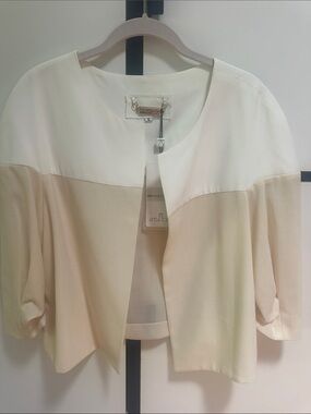 Amelia Toro light open front jacket sweater NWT SZ 8 MSRP $690
